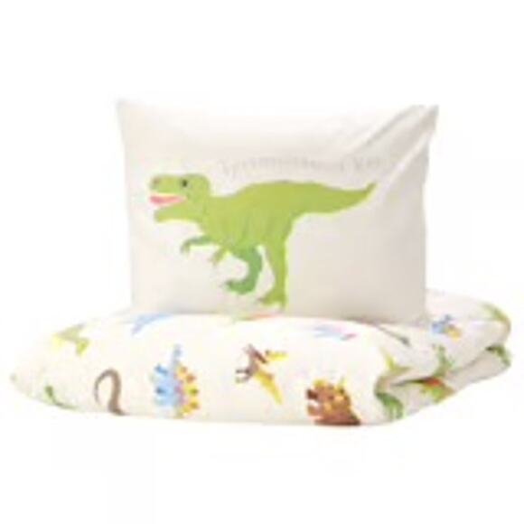 IKEA JÄTTELIK Soft Dinosaur Duvet Cover Set for Kids Twin Bedding Adventure